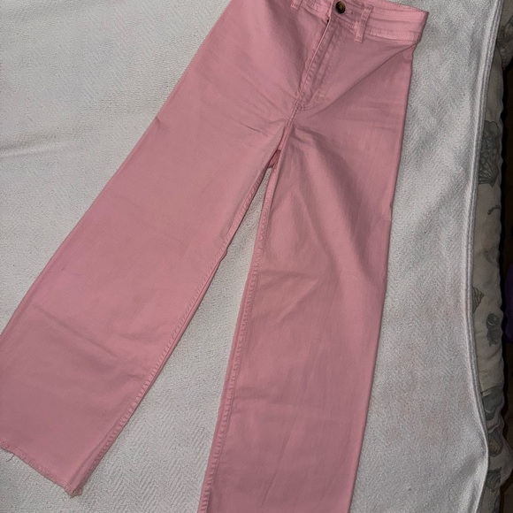 Billabong Pink Flare Wide-Leg Jeans - Picture 2 of 9